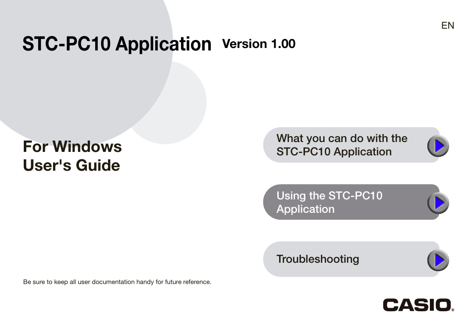 Casio STC-PC10 User Manual | 55 pages