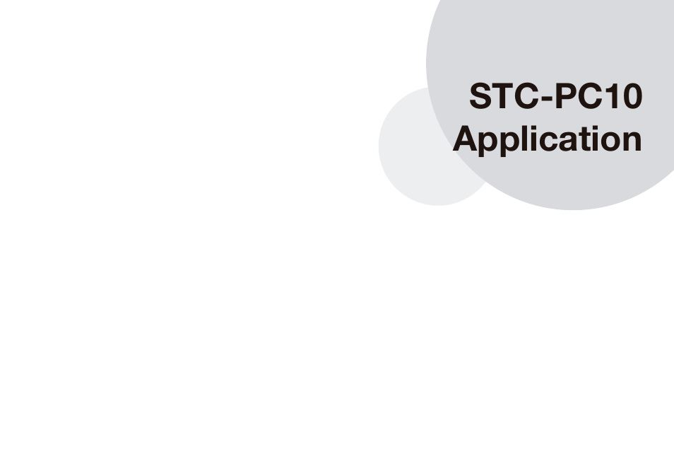 Stc-pc10 application | Casio STC-PC10 User Manual | Page 9 / 55