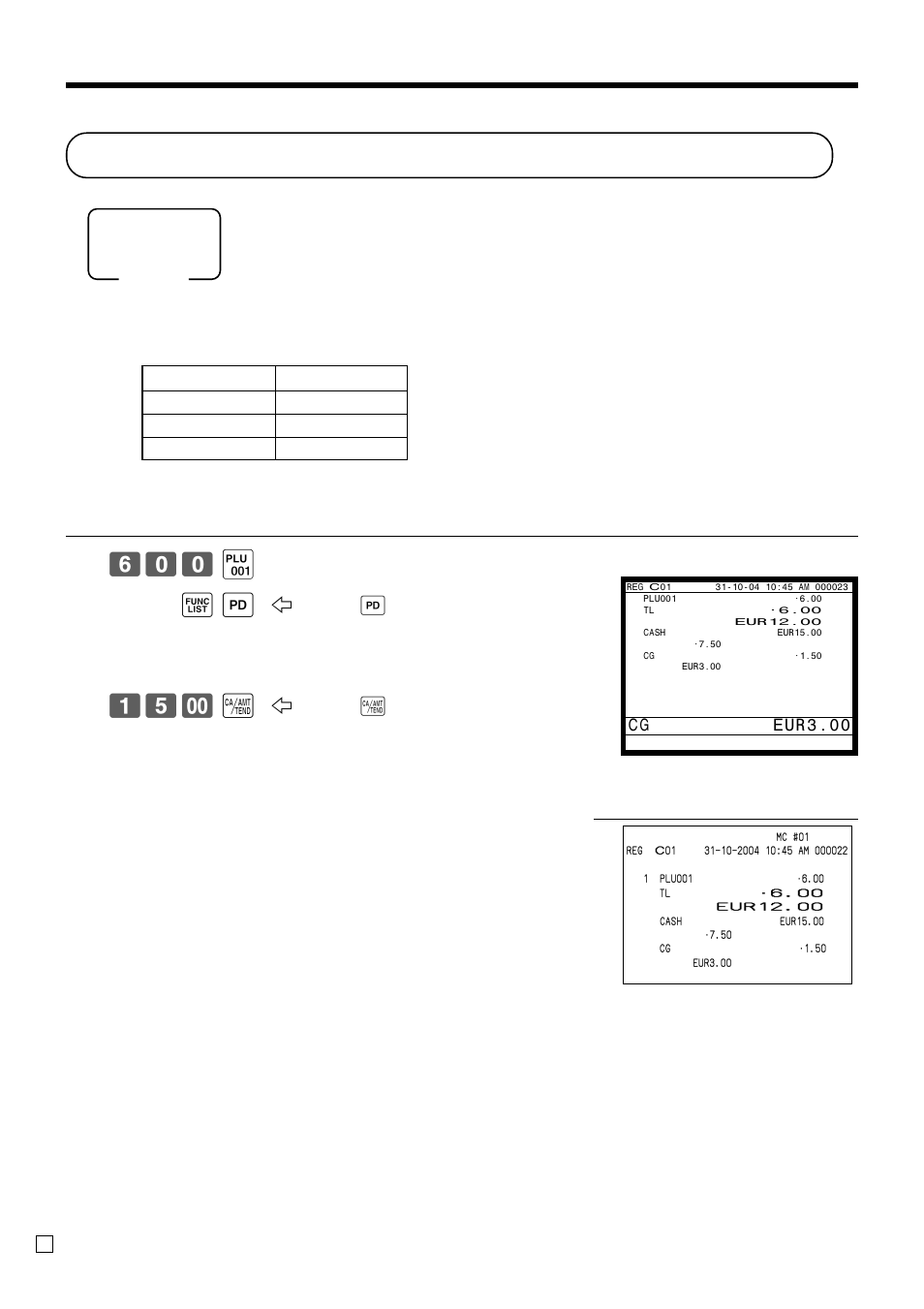 Registering both the euro and local currency, Basic operations and setups, Case a | Casio QT-6000 User Manual | Page 34 / 104