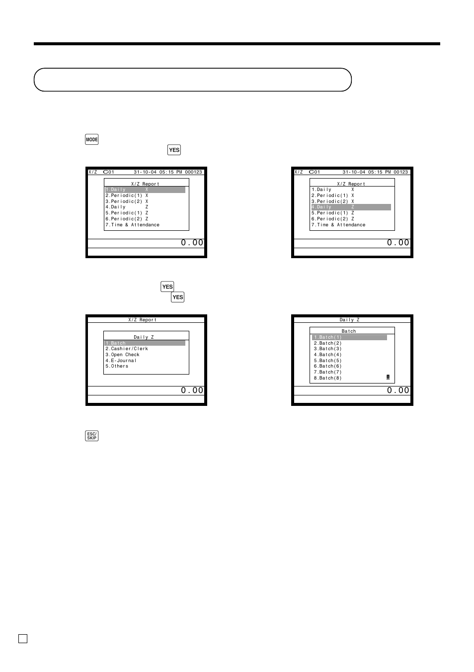 Printing the daily sales reset report, Basic operations and setups, Procedure | Casio QT-6000 User Manual | Page 42 / 104