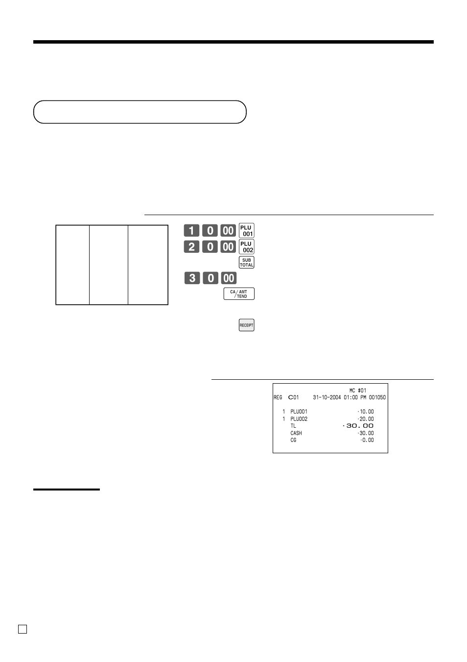 Post-finalization receipt, Advanced operations, ( 20- ) s 30- f | Casio QT-6000 User Manual | Page 44 / 104