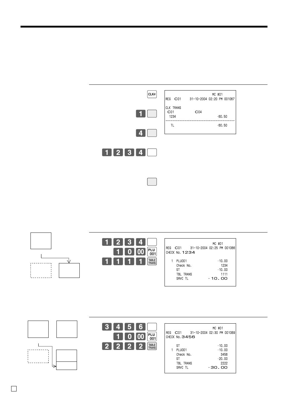 Advanced operations, Clerk transfer, Table transfer | Casio QT-6000 User Manual | Page 54 / 104