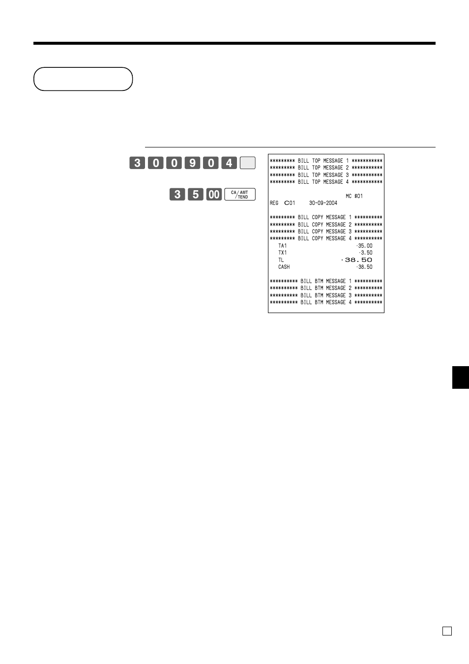 Bill copy, Ad v anced operations, Printout | Qt-6000 user’s manual | Casio QT-6000 User Manual | Page 57 / 104