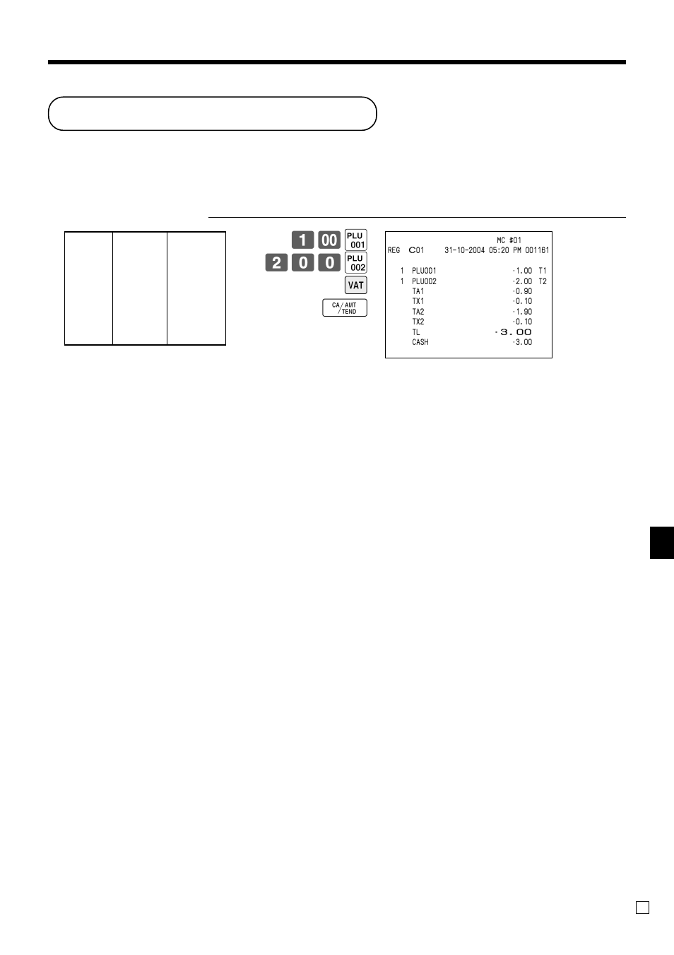 Vat breakdown printing, Ad v anced operations, ( 200 ) v f | Casio QT-6000 User Manual | Page 71 / 104