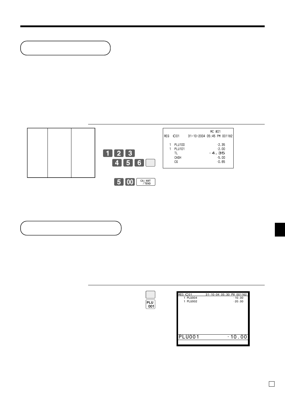 Unit price inquiry, Scanning plu, Ad v anced operations | Item registration | Casio QT-6000 User Manual | Page 73 / 104