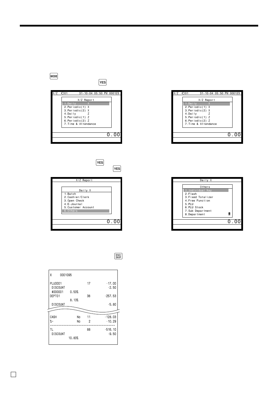 Advanced operations, Procedure, Report (by optional remote printer) | Casio QT-6000 User Manual | Page 82 / 104