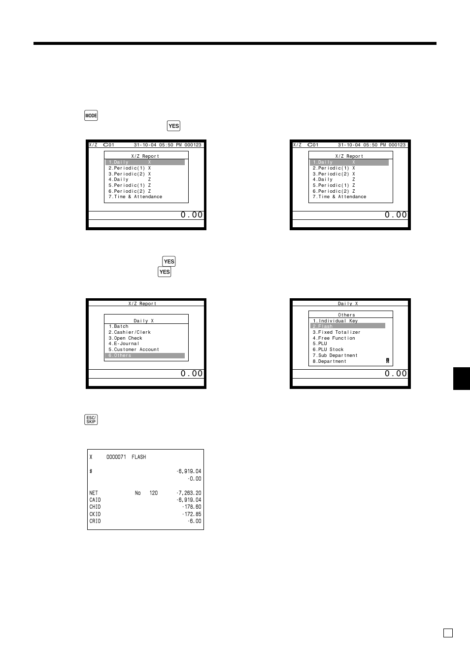 Ad v anced operations, Procedure, Report (by optional remote printer) | Qt-6000 user’s manual | Casio QT-6000 User Manual | Page 83 / 104