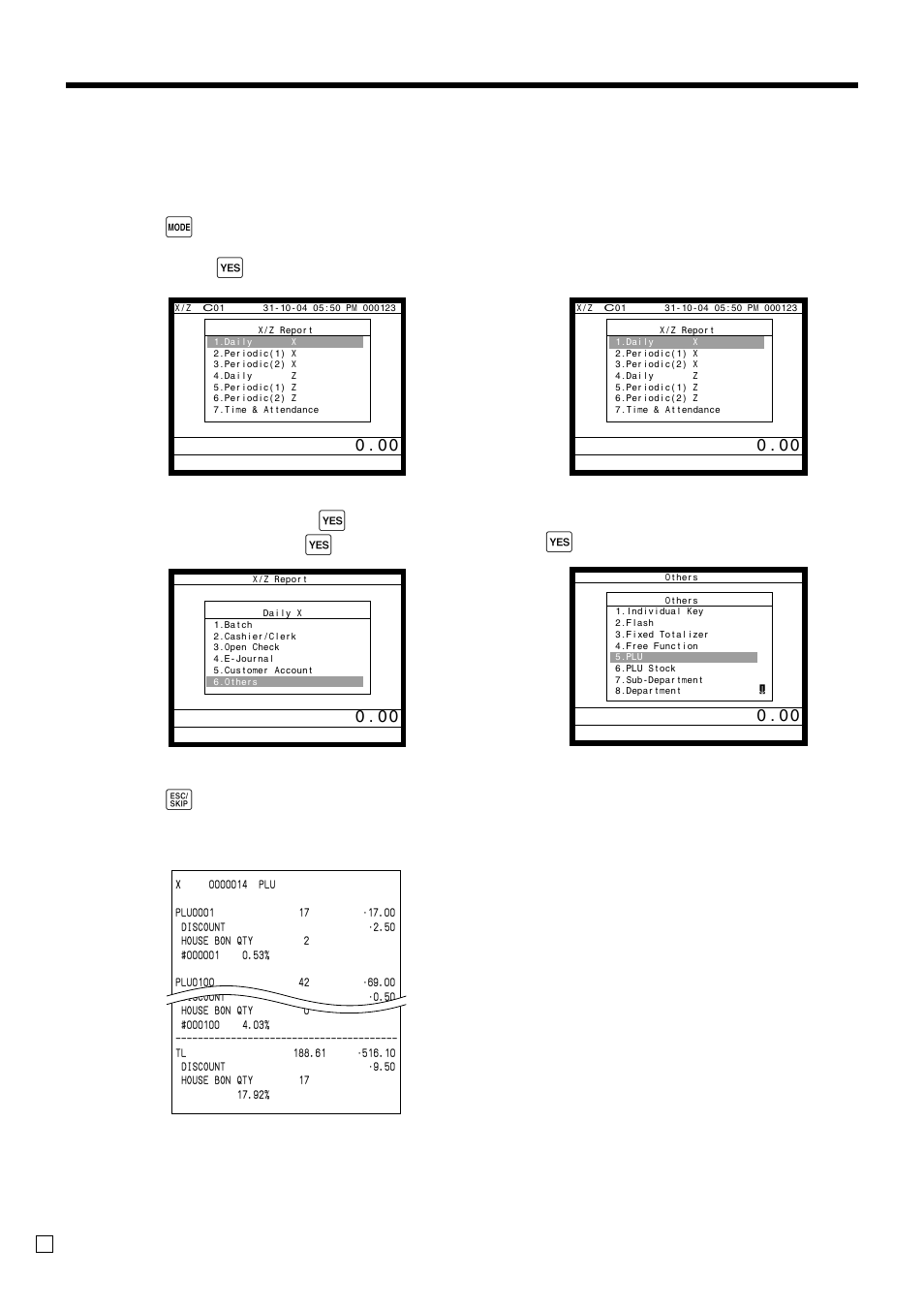 Advanced operations, Procedure, Report (by optional remote printer) | Casio QT-6000 User Manual | Page 86 / 104