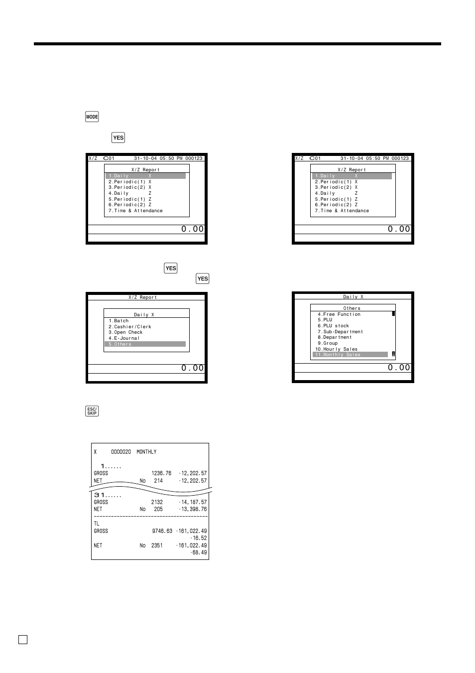 Advanced operations, Procedure, Report (by optional remote printer) | Casio QT-6000 User Manual | Page 88 / 104