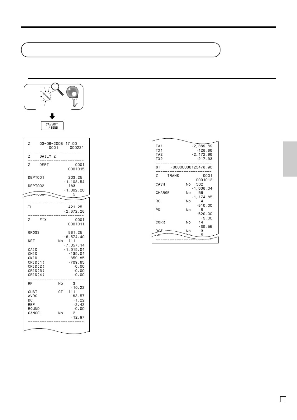 Printing the daily sales reset report, Basic operations and setups, These items can be skipped by programming | Casio SE-C300 User Manual | Page 47 / 110