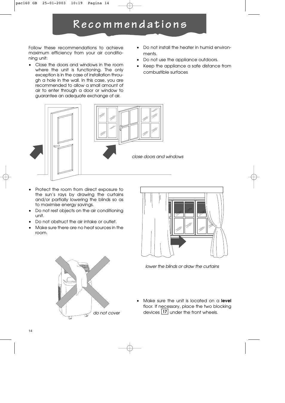DeLonghi Pinguino PAC 160 User Manual | Page 14 / 18