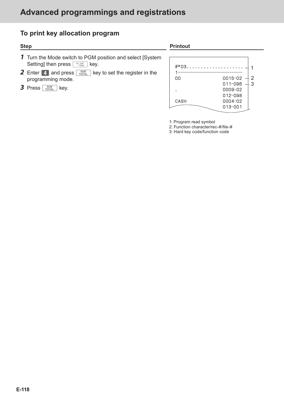 Advanced programmings and registrations | Casio SE-C3500 Manual User Manual | Page 118 / 136