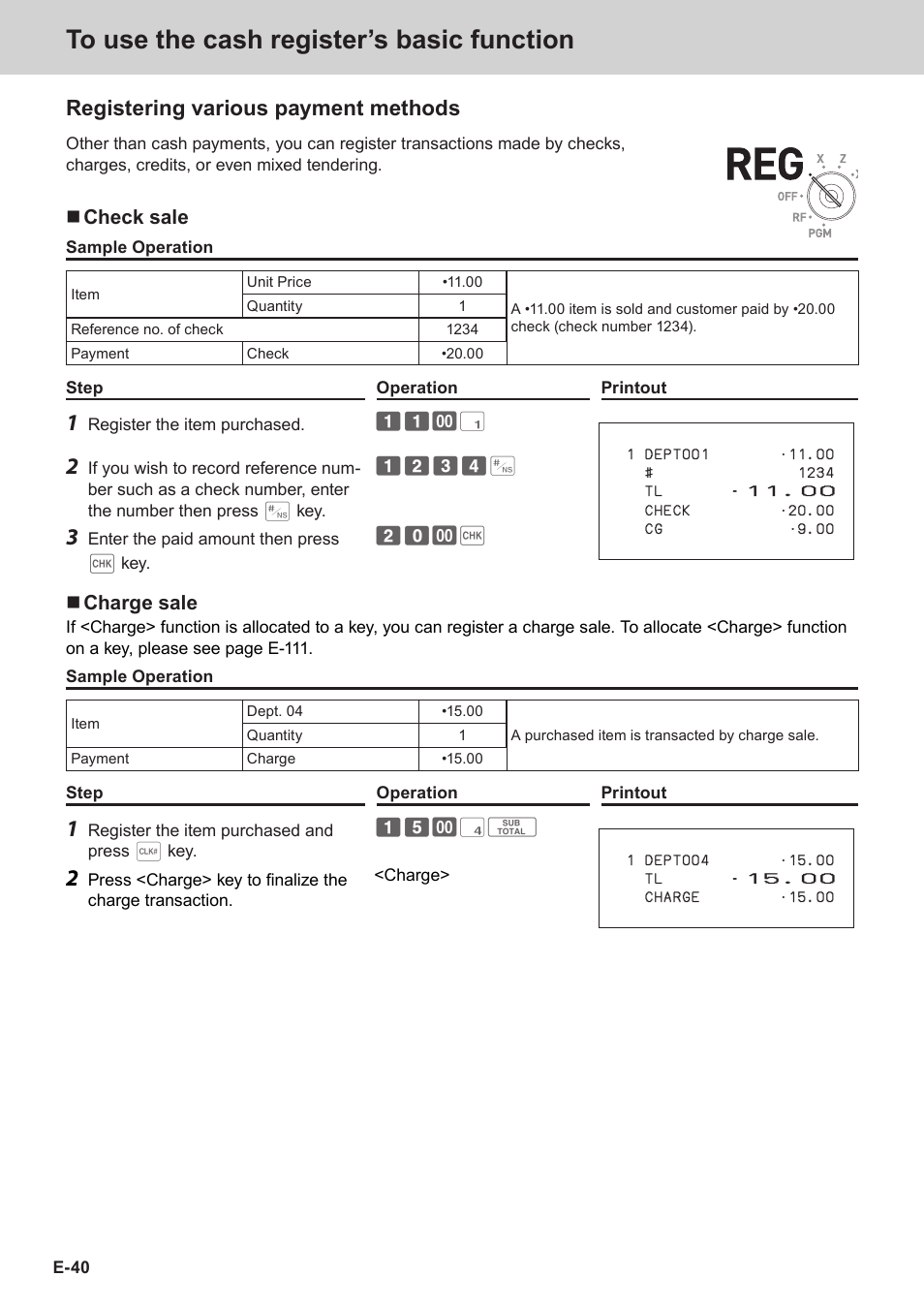 Registering various payment methods | Casio SE-C3500 Manual User Manual | Page 40 / 136