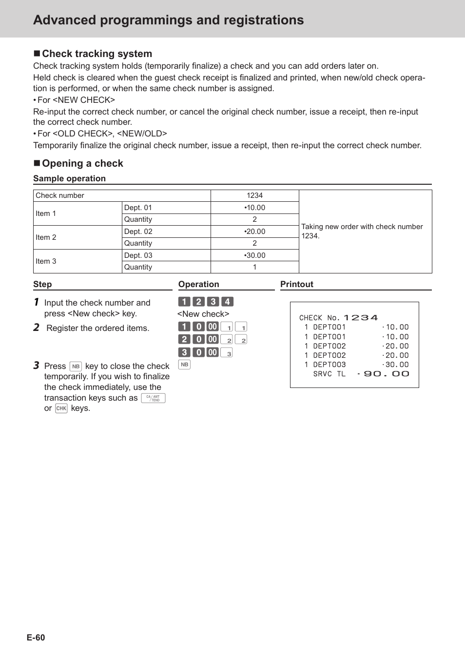 Advanced programmings and registrations | Casio SE-C3500 Manual User Manual | Page 60 / 136