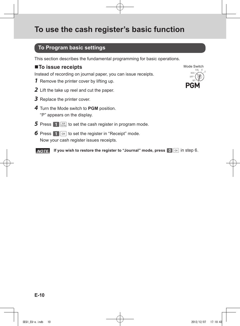 Casio SE-G1 User Manual | Page 10 / 76