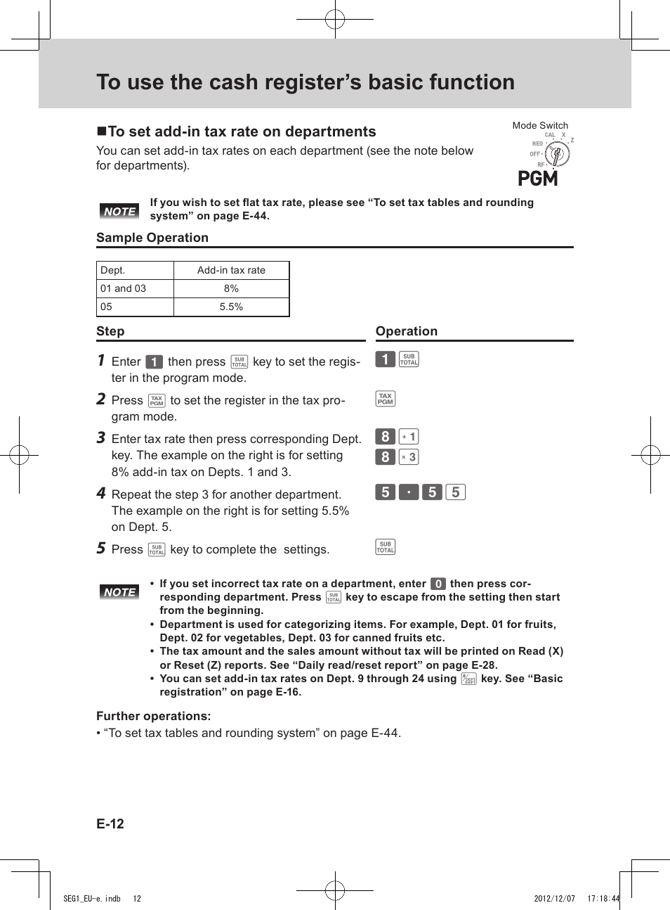 Casio SE-G1 User Manual | Page 12 / 76