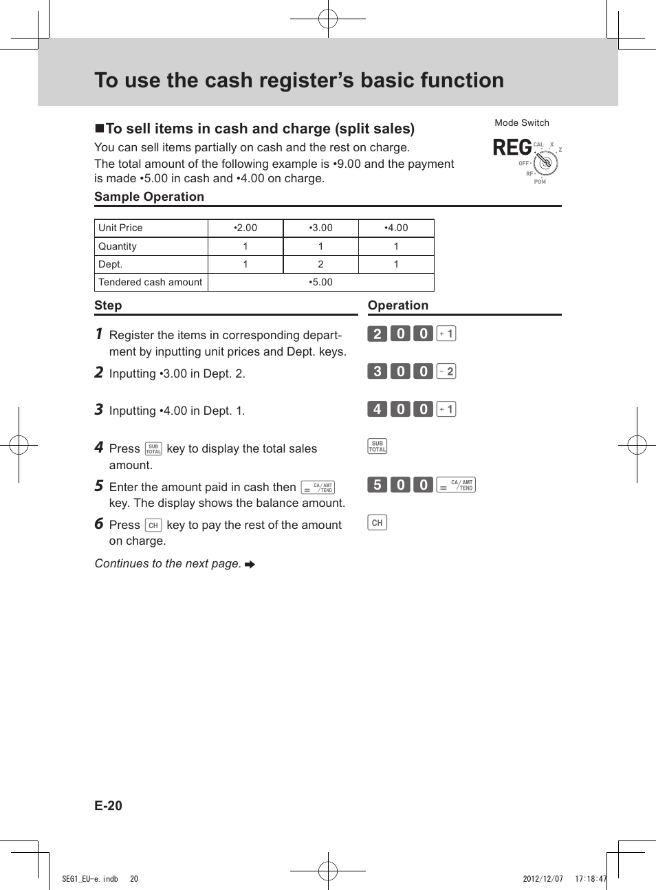 Casio SE-G1 User Manual | Page 20 / 76