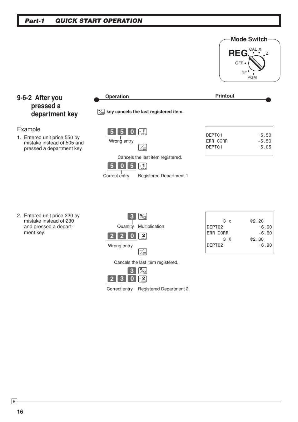 6-2 after you pressed a department key | Casio SE-S10 Manual User Manual | Page 16 / 48