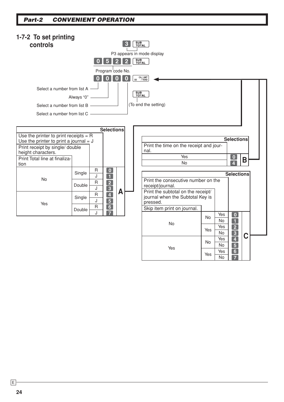 7-2 to set printing controls | Casio SE-S10 Manual User Manual | Page 24 / 48