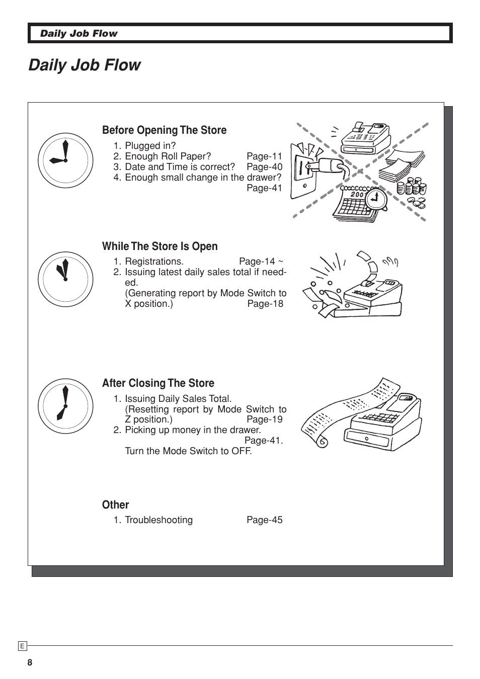 Daily job flow | Casio SE-S10 Manual User Manual | Page 8 / 48