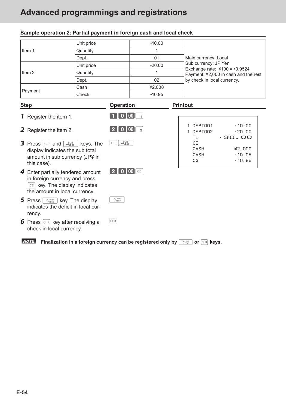 Advanced programmings and registrations | Casio SE-S3000 Manual User Manual | Page 54 / 112