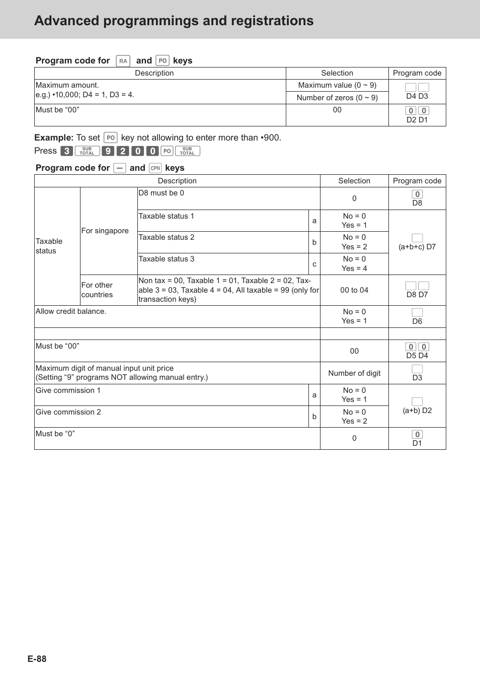 Advanced programmings and registrations | Casio SE-S3000 Manual User Manual | Page 88 / 112