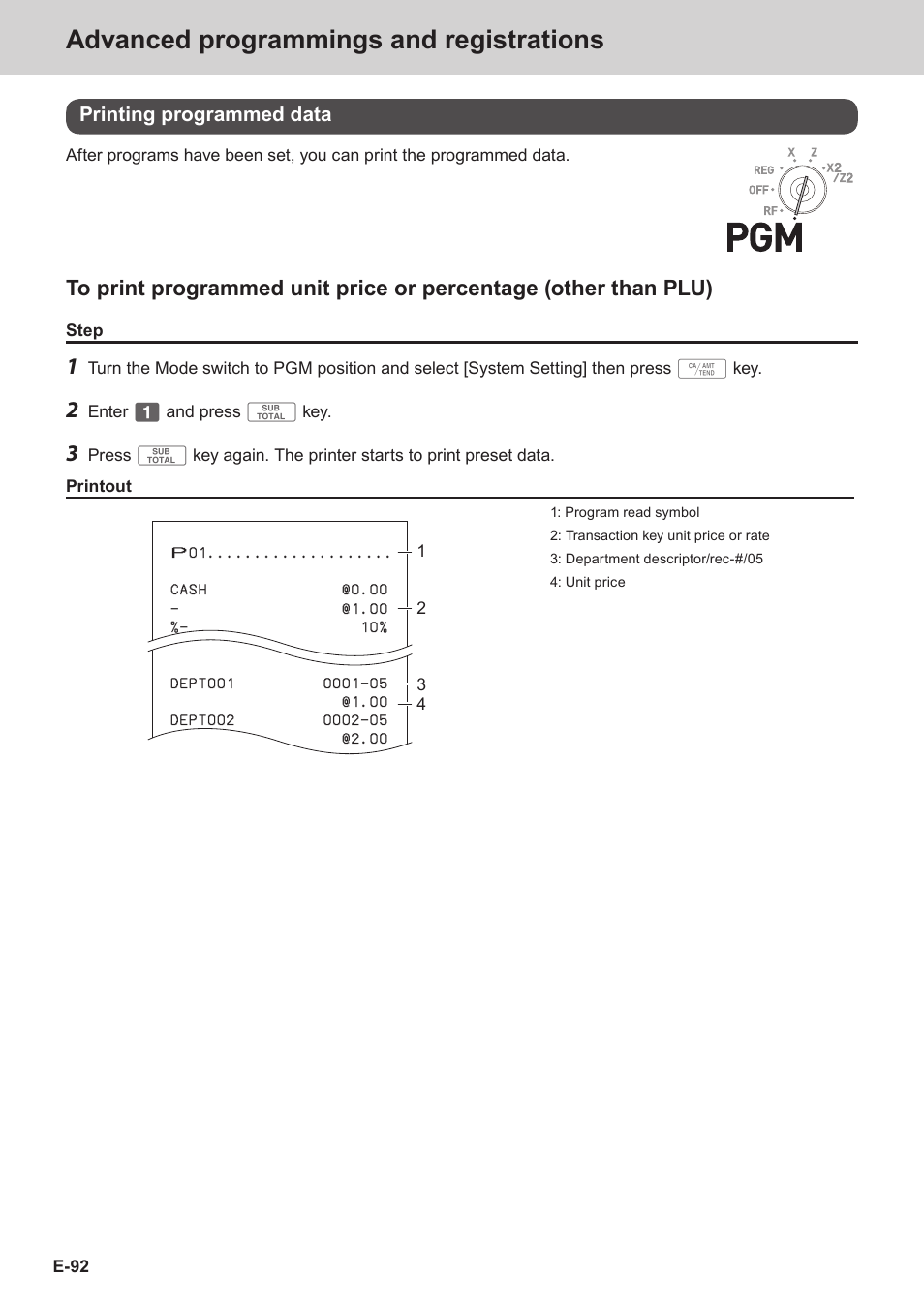 Advanced programmings and registrations | Casio SE-S3000 Manual User Manual | Page 92 / 112