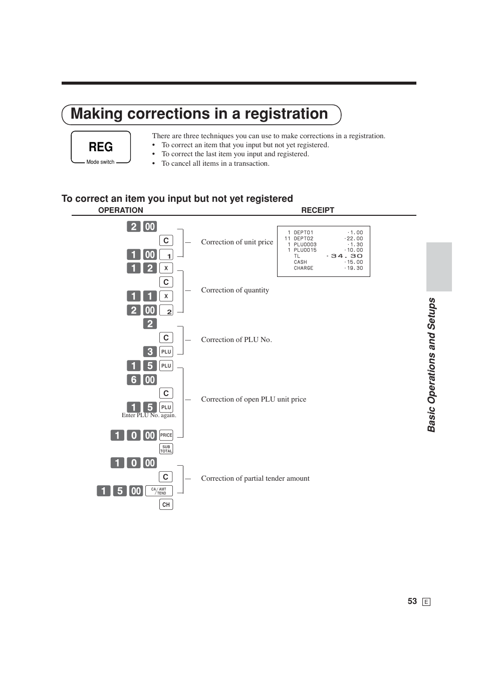 Making corrections in a registration | Casio SE-S6000 User Manual | Page 54 / 134