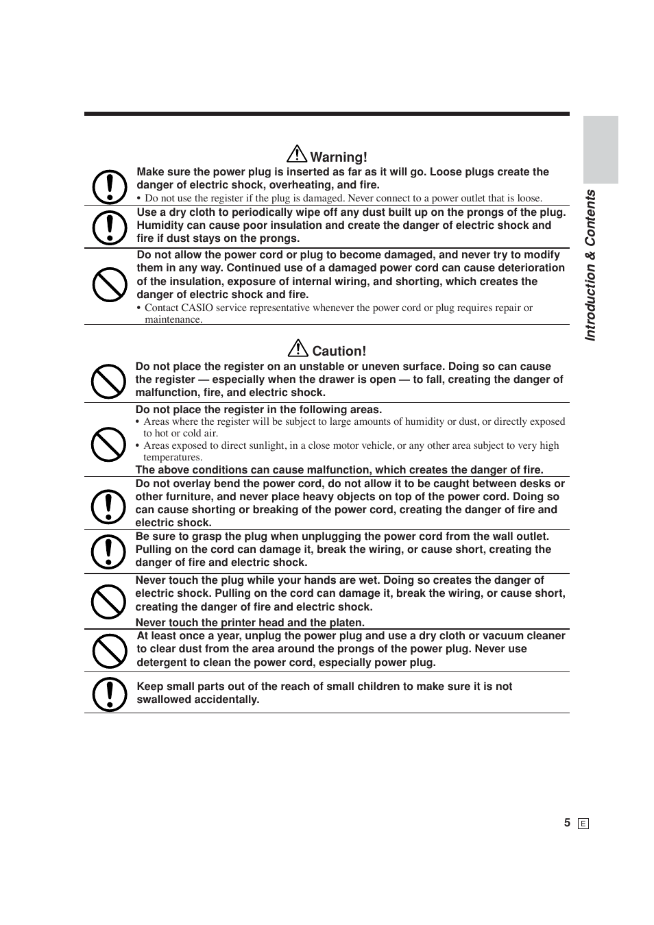 Casio SE-S6000 User Manual | Page 6 / 134