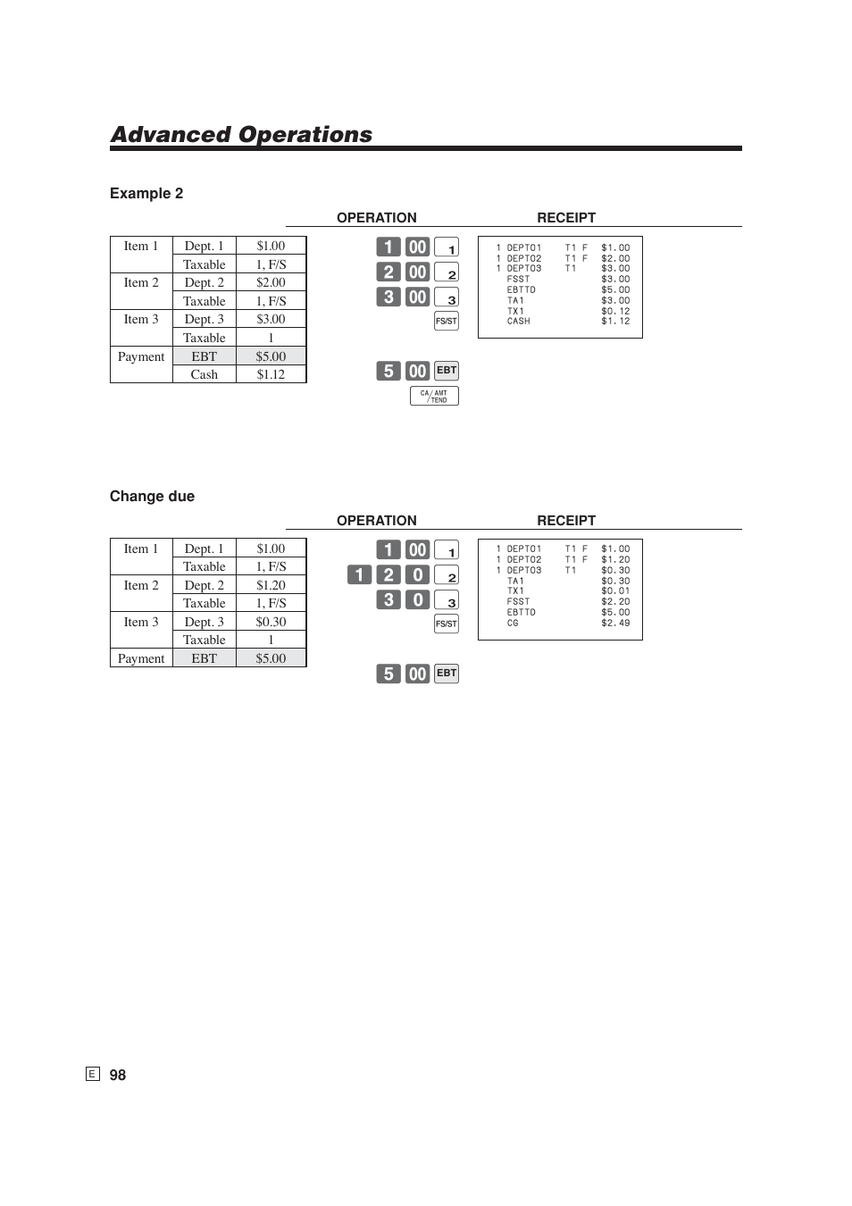 Advanced operations, ! 2- " 3- # j 5- b f | Casio SE-S6000 User Manual | Page 99 / 134