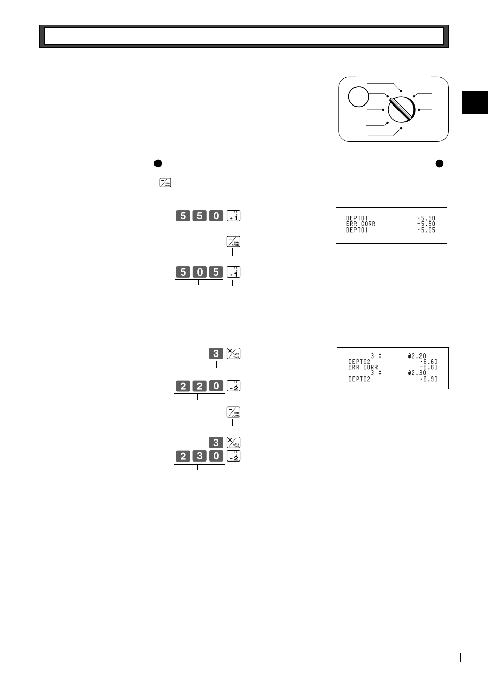 Bb? g g b?b g c ∫ xx? s g c ∫ xc? s, 6-2 after you pressed a department key | Casio TE-M80 User Manual | Page 15 / 40