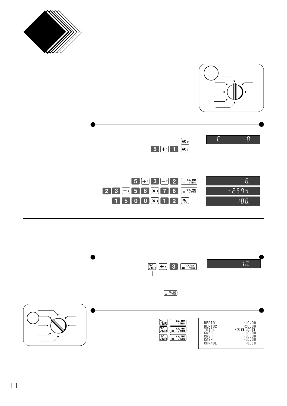 Calculator function part 3, Calculator mode, 1 calculation examples | Casio TE-M80 User Manual | Page 36 / 40