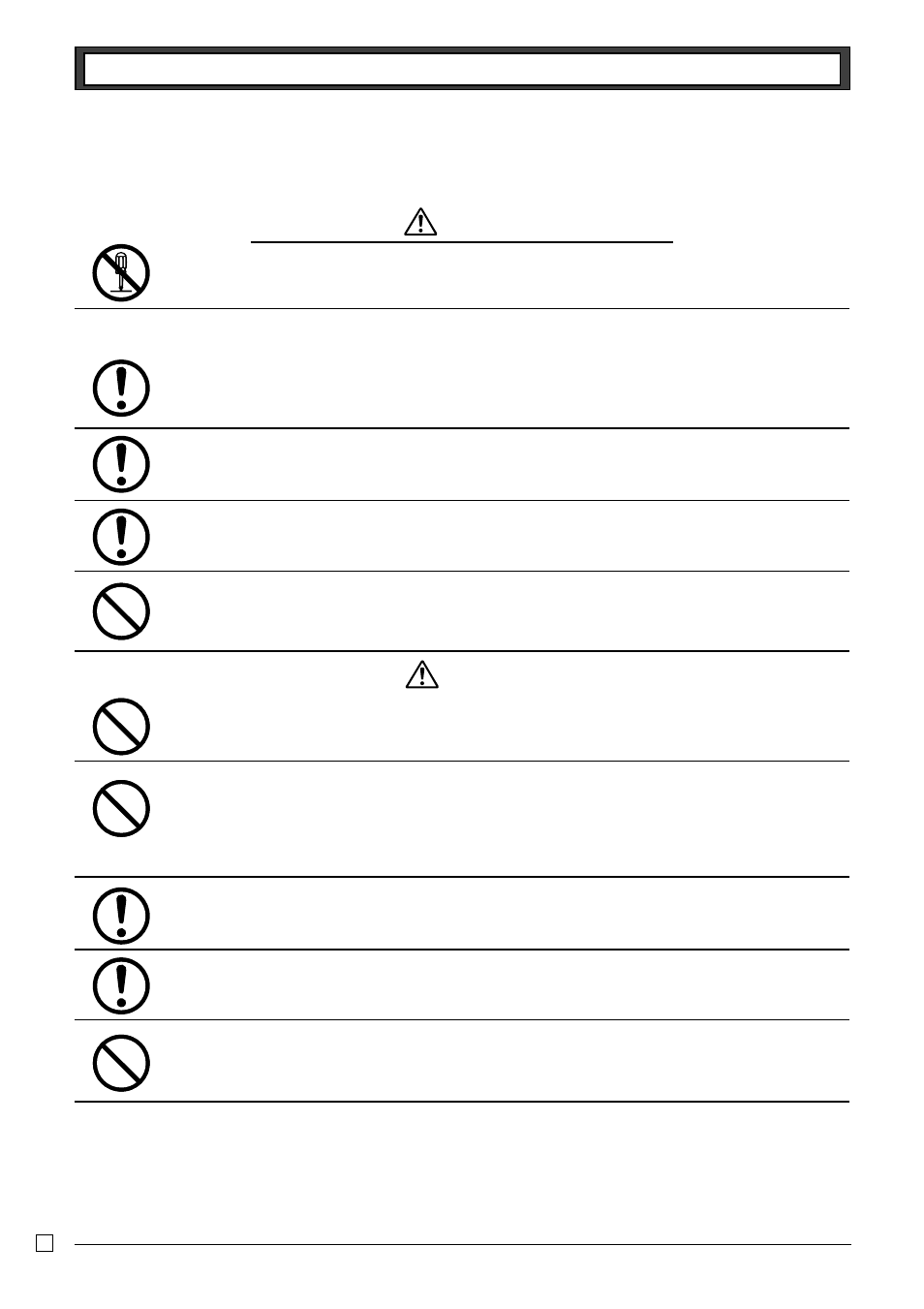 Warning, Caution | Casio TE-M80 User Manual | Page 4 / 40