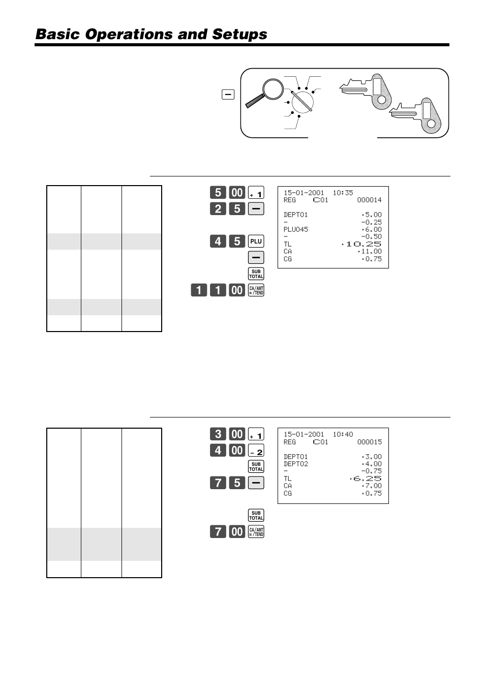 Basic operations and setups, Registering reductions, & 4- ' s 75 m s 7- a | Casio TK-810 User Manual | Page 38 / 116