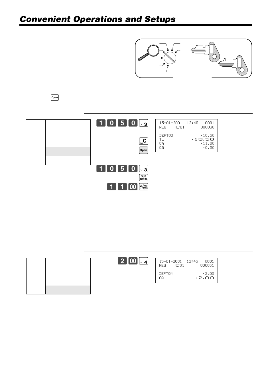 Convenient operations and setups, Registering example | Casio TK-810 User Manual | Page 68 / 116