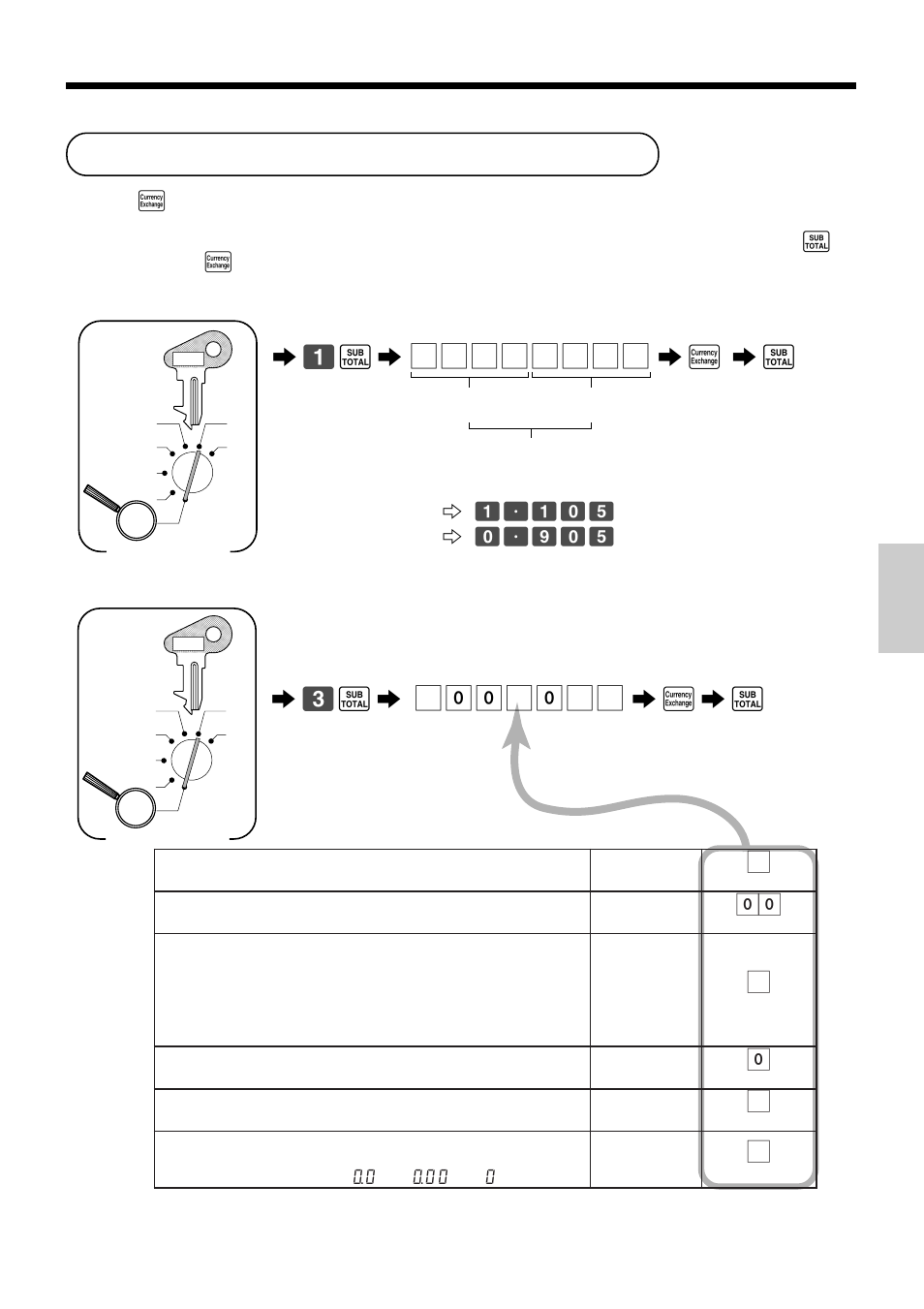 Currency exchange programming, Convenient operations and setups 6 3 s 6, 6 q 6 s | Currency exchange feature programming 6 1 s 6, Currency exchange rate programming | Casio TK-810 User Manual | Page 73 / 116
