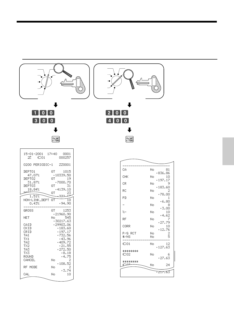 Convenient operations and setups, Read reset, Mode switch | Casio TK-810 User Manual | Page 97 / 116