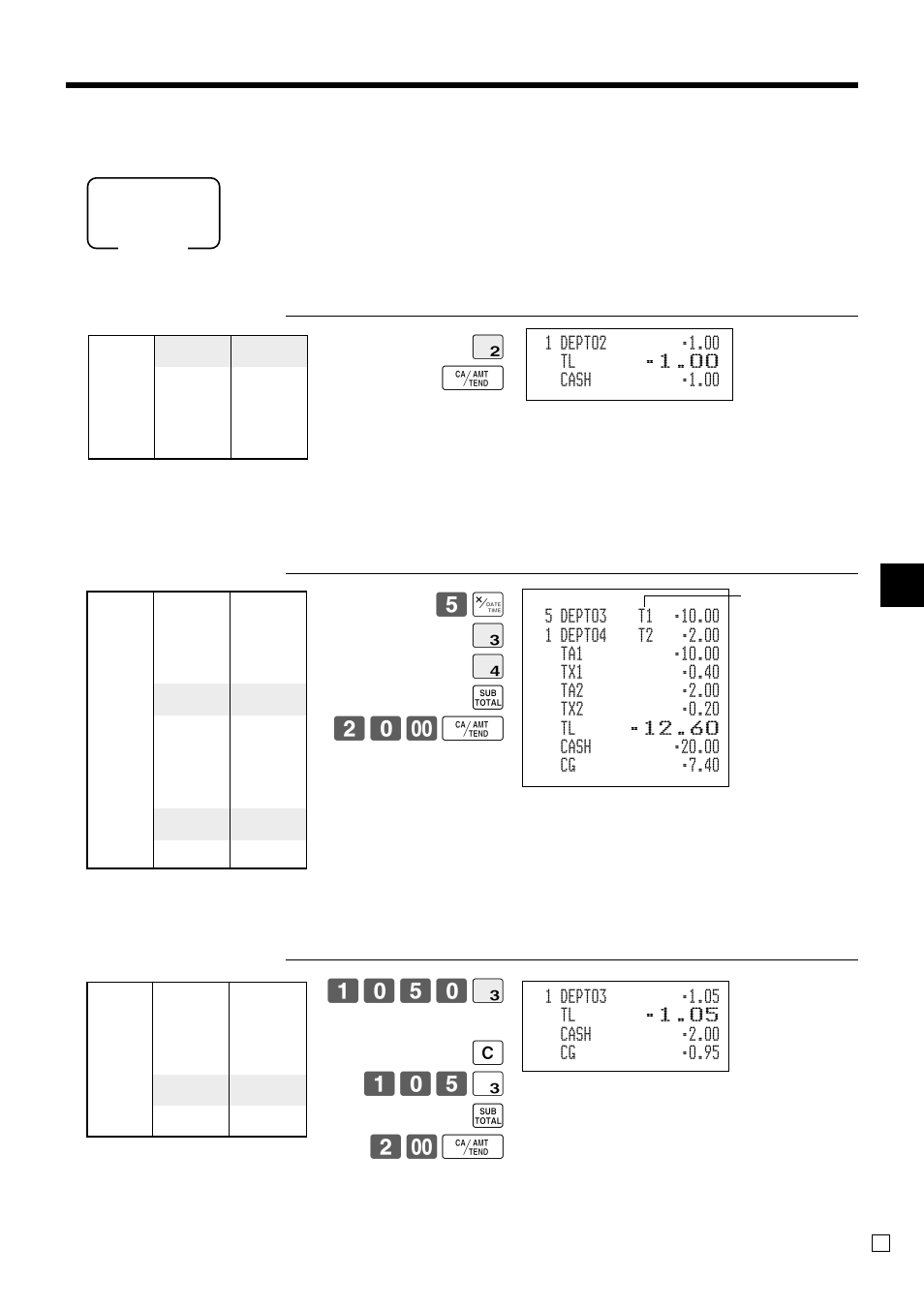 Basic operations and setups, 5x # $ s 20- f | Casio TK-3200 User Manual | Page 39 / 118