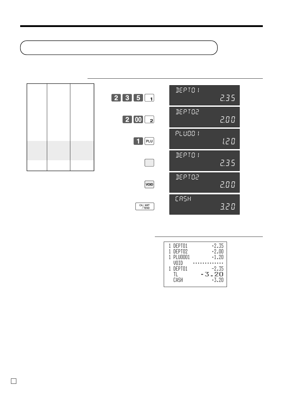 Previous item void using <review, Advanced operations, B"35 | G"00, F#20 | Casio TK-3200 User Manual | Page 84 / 118
