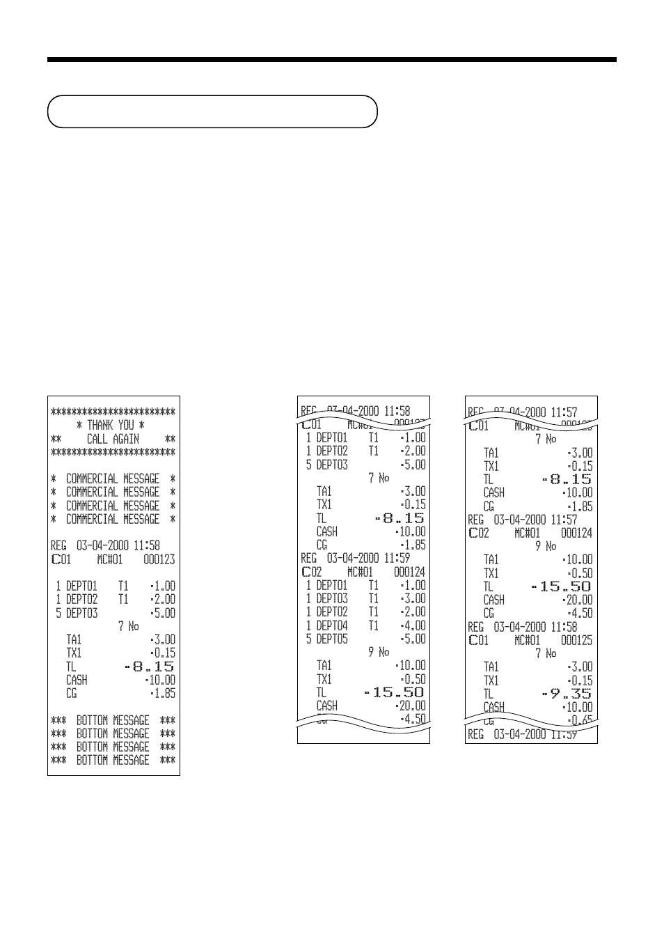 How to read the printouts, Basic operations and setups | Casio TK-7000 User Manual | Page 28 / 132