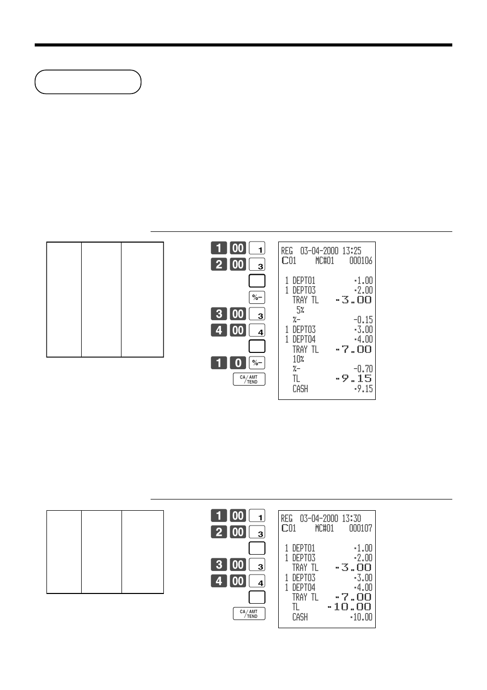 Tray total, Advanced operations | Casio TK-7000 User Manual | Page 58 / 132