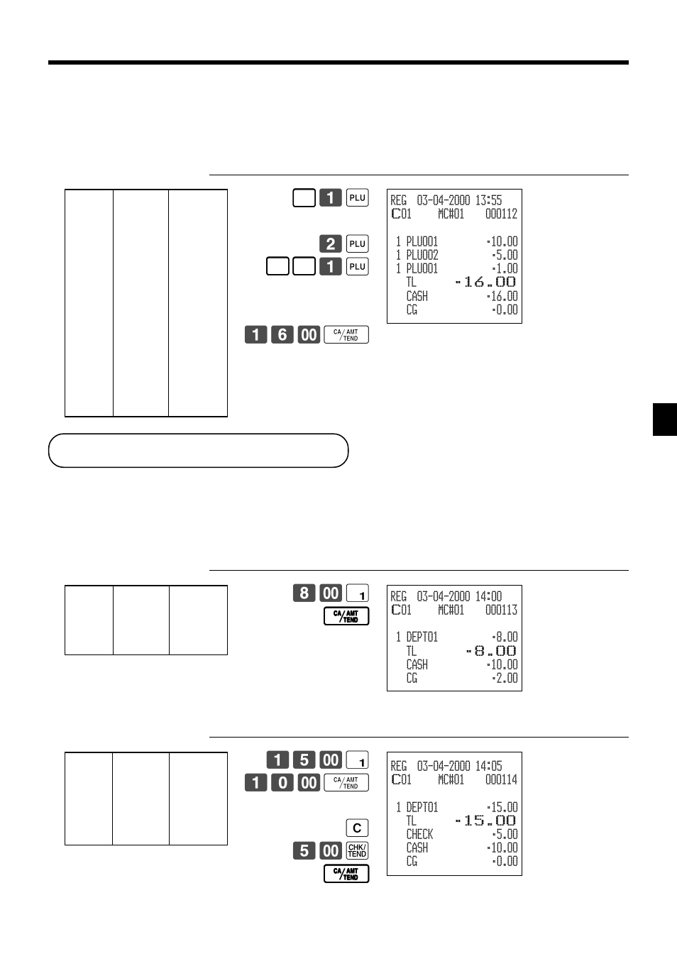 Preset tender amount, Advanced operations | Casio TK-7000 User Manual | Page 61 / 132