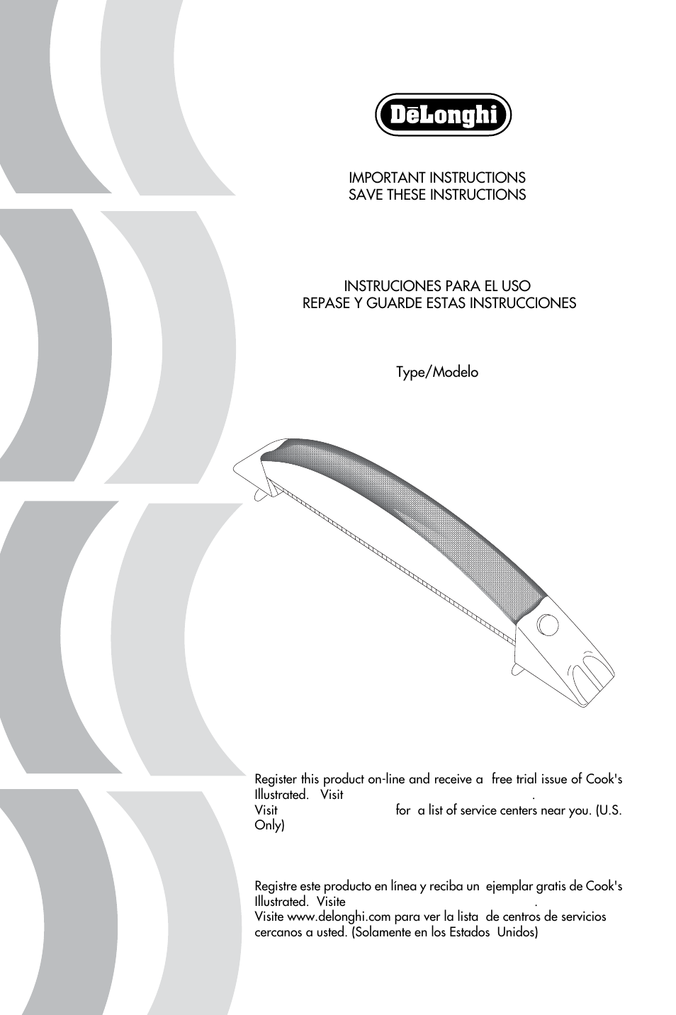 DeLonghi BBH 100 User Manual | 12 pages