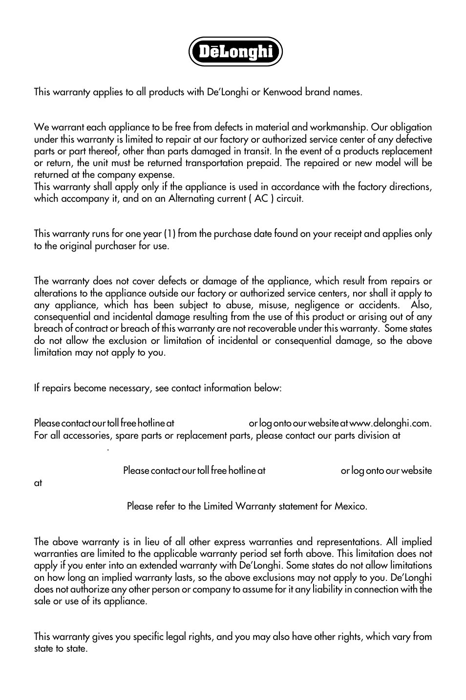 DeLonghi BBH 100 User Manual | Page 6 / 12