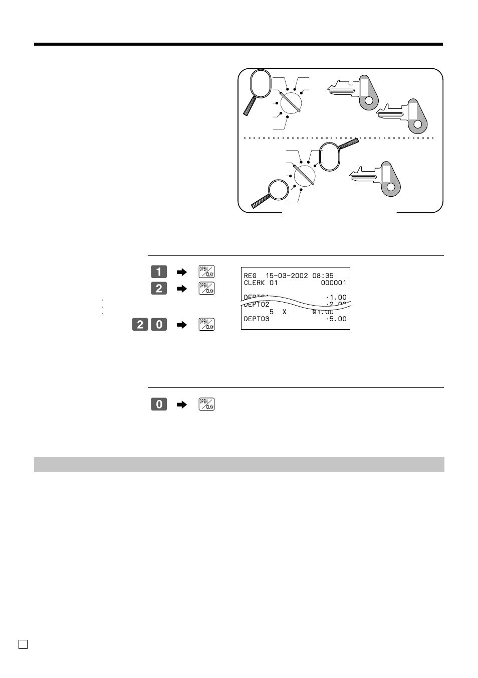 Basic operations and setups, Clerk sign on and sign off, Cal reg | Casio TK-T200 User Manual | Page 24 / 104
