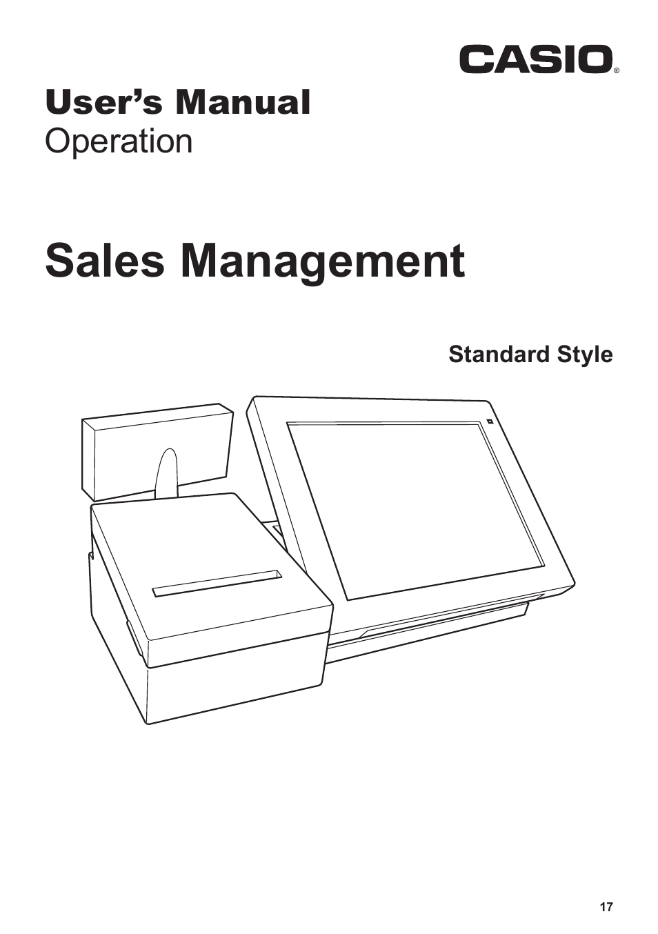 Sales management, User’s manual operation | Casio V-R100 User Manual | Page 17 / 36