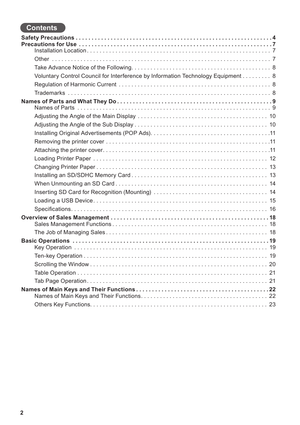 Casio V-R100 User Manual | Page 2 / 36