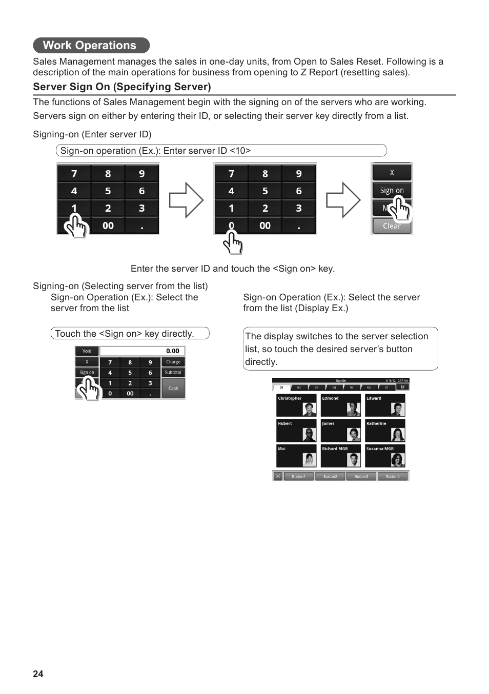 Work operations | Casio V-R100 User Manual | Page 24 / 36