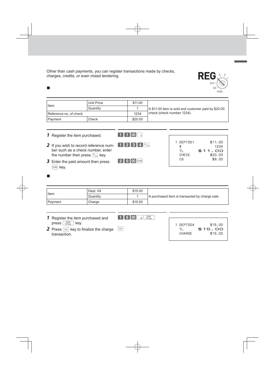 Ba sic func tion, Registering various payment methods | Casio PCR-T500 User Manual | Page 37 / 102
