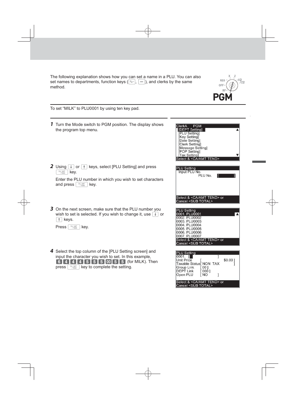 Advanced programmings and registrations | Casio PCR-T500 User Manual | Page 57 / 102